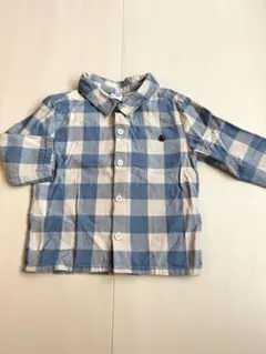 【美品】Petit Bateau 24m/86cm チェックシャツ