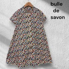 bulle de savon ※ラクガキチェック柄 半袖ロングシャツのサムネイル