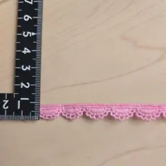 スカラップレース ピンク 約2.8m