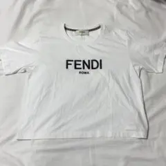 【美品】 FENDI ホワイト コットン Tシャツ FS7389ALCA