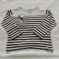 スヌーピー 長袖カットソー ストライプ