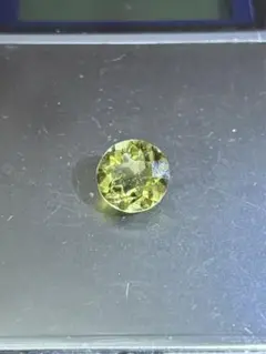 ブラジル産レモンクォーツ3.3ct10.1mmラウンドファセット