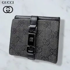 グッチ 035.2184 ジャッキー 長財布 GG 2つ折り財布 ブラック - メルカリ