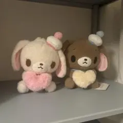 シュガーバニーズ ぬいぐるみ サンリオ 2007 しろうさ くろうさ ハート