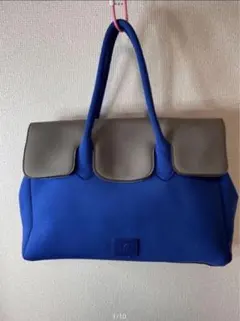 《Mio FIRANO》（ブルー/グレー）ハンドバッグ