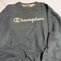 Champion スウェット XL ダークグレー ロゴ刺繍のサムネイル