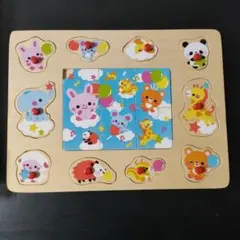 木製動物パズル 16ピース