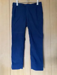 e PT01 スーパースリムフィット　コーデュロイパンツ　ブルー　48