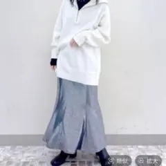 ハーフジップ ニット