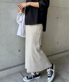 andme セルフカット　リブタイトスカート
