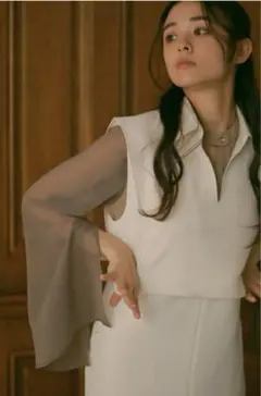 ワンピース philme cross ribbon onepiece beige philme cross ribbon onepiece beige - メルカリ