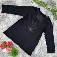 ✨SCAPA✨サイズ40(L) ブラック 長袖 シャツ ボタン付きのサムネイル