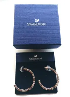 Swarovski ゴールド フープピアス 箱付き