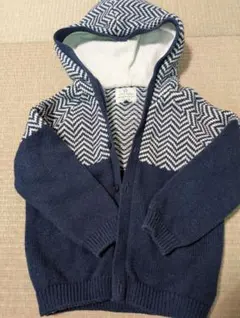 next baby フード付きニットカーディガン