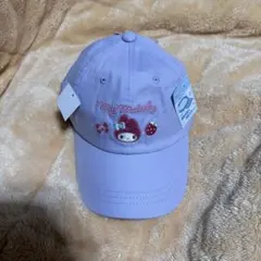 新品タグ付　My Melody キッズ　キャップ 帽子　マイメロディー　パープルのサムネイル