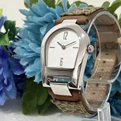 美品☆COACH/コーチ メンズ腕時計 シグネチャー柄 デニムベルト 