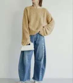 キャメル ニット