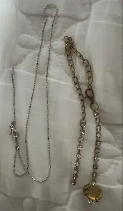 ネックレス 2点セット シルバーカラー ゴールドカラー