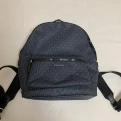MICHAEL KORS マイケルコース　ダークブルー リュック　ロゴパターン