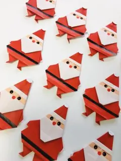 壁面アート　折り紙　クリスマス　サンタクロース　10人