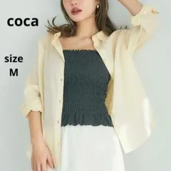 coca コカ　ガーゼシャツ　イエロー　М