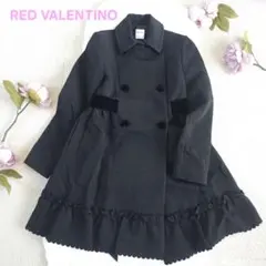 美品】レッドヴァレンティノ☆ウールコート Aライン スカラップカット