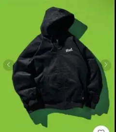 Huf. フード付きコーデュロイジャケット ブラック