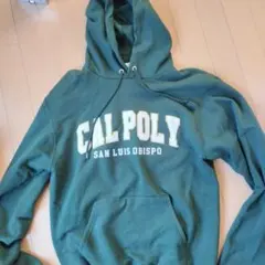 古着Champion CAL POLY フード付きスウェット S