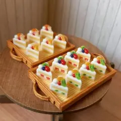 ミニチュアスイーツ カラフルケーキ ミニチュアフード ハンドメイド