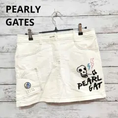 PEARLY GATES パーリーゲイツ スカート M スカル 89 ゴルフ 白