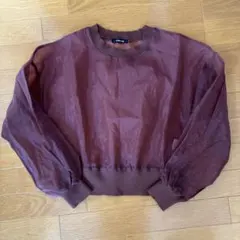 AS KNOW AS PINKY ブラウン長袖トップス