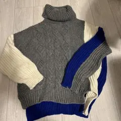 ZARA ケーブル編みタートルネックニット