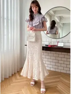 GRL 花柄レースマーメイドスカートnh54 [美品]