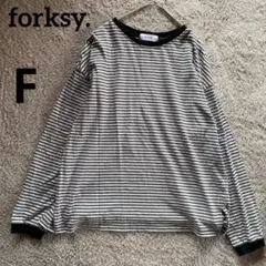 ボーダー カットソー 長袖 ゆるシルエット ナチュラル カジュアル 春秋 F