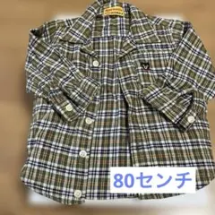 DOUBLE.Bチェックシャツ80センチ