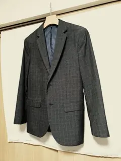 BANANA REPUBLIC グレー系 チェック柄 テーラードジャケット