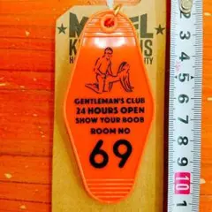 モーテルキーホルダー★ラスベガス★オレンジ★ストリップ★６９★アメリカン雑貨