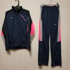 Nike DRI-FIT ジャージ上下セットピンク×ネイビー M