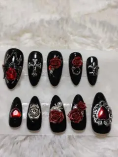 ☆現品☆　ゴシック風ネイルチップセット