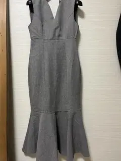 louere グレー フレアスカート ワンピース