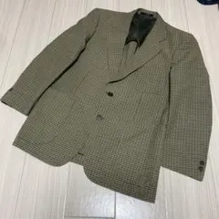 【送料無料】DAKS チェック柄 ビジネススーツ　ジャケット　昭和なデザイン