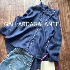 美品 GALLARDAGALANTE 製品染めリネンレギュラーシャツのサムネイル