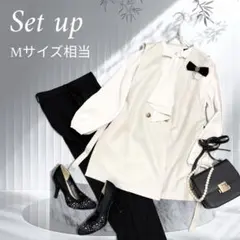 【Mサイズ相当】ママスーツ　ジレ　パンツスーツ　卒業式　セレモニースーツ　セット