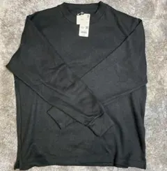 ユニクロ ソフトニットフリースクルーネック長袖　黒 L