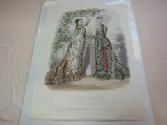 1872年銅版画◆フランス ファッション誌『ラ・モード・イリュストレ』No.51 1872年銅版画◇フランス ファッション誌『ラ・モード・イリュストレ』No.51