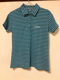 美品mont-bell 速乾半袖ボーダーポロシャツ M