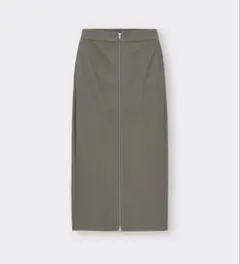 フロントジップナローロングスカートQ