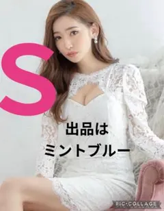 ◇JEWELS ワンカラー フラワー刺繍 キャバドレス S