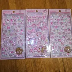 マイメロディ ボンボンドロップシール・moji 3点セット