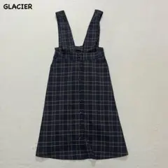 t2179 【グラシア】　ブラック チェック柄 ジャンパースカート レディース